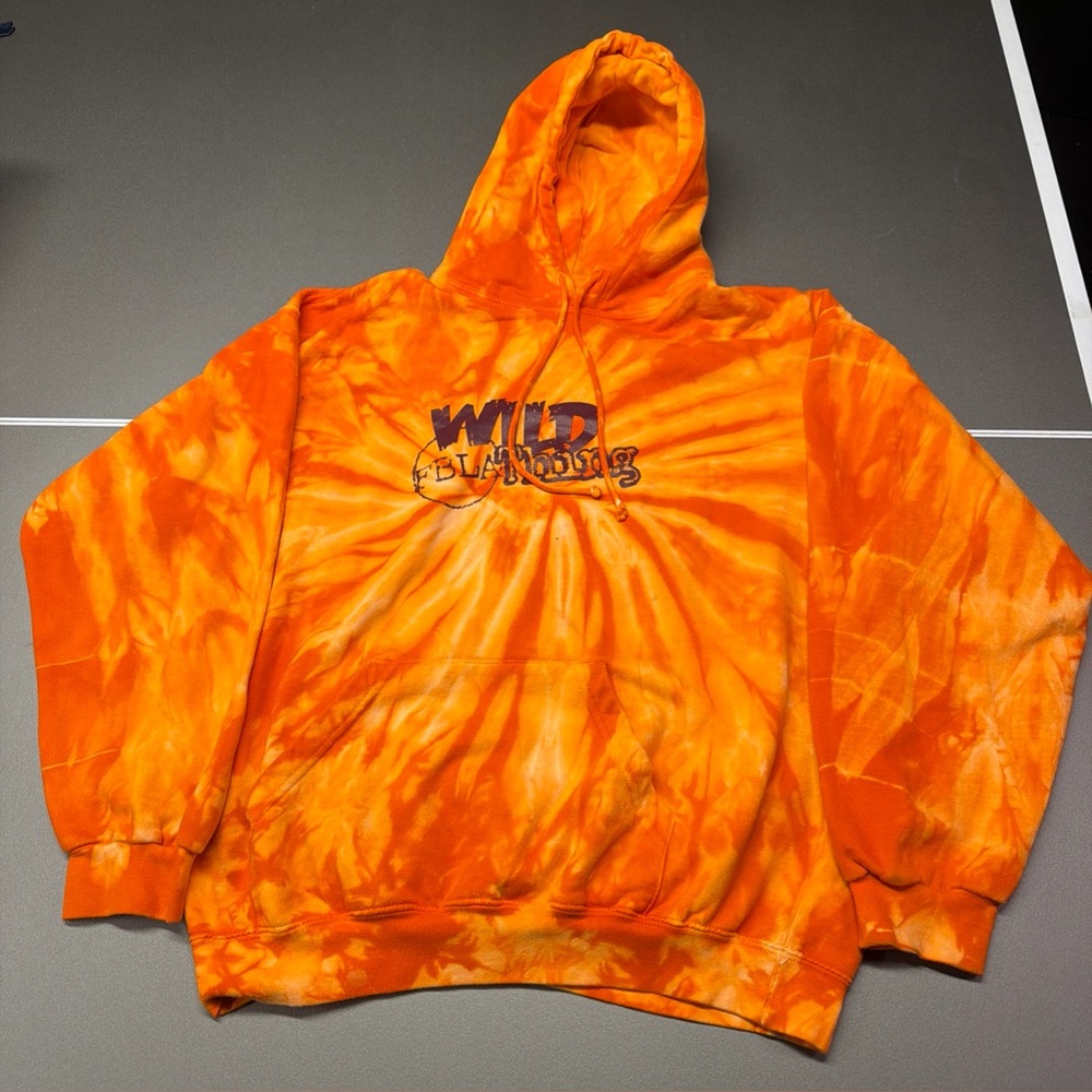 Tie Dye Clothing Co‎ Wild Thing FBLA Hoodie Orange Sweatshirt Women’s Medium